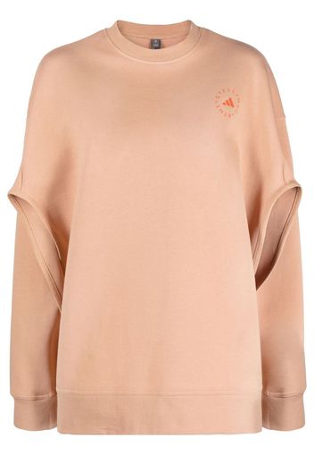 adidas by Stella McCartney crew neck cut-out sleeves sweatshirt - Rosa