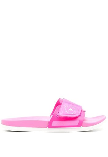 adidas by Stella McCartney logo-print touch-strap slides - Rosa