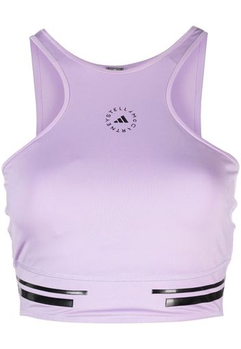 adidas by Stella McCartney Top corto Truepace Running con stampa - Viola