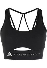 adidas by Stella McCartney logo-print bralette top - Nero