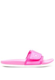 adidas by Stella McCartney logo-print touch-strap slides - Rosa