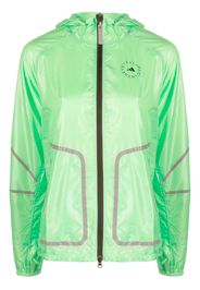 adidas by Stella McCartney logo-print hooded jacket - Verde