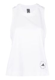 adidas by Stella McCartney True Pace Running logo-print tank top - Bianco