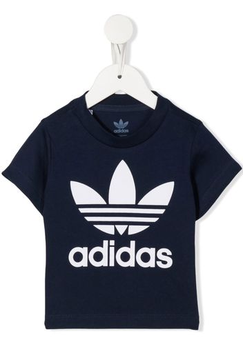 adidas Kids Adicolor crew neck T-shirt - Blu