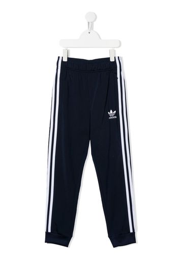 adidas Kids Trefoil-logo slip-on track pants - Blu