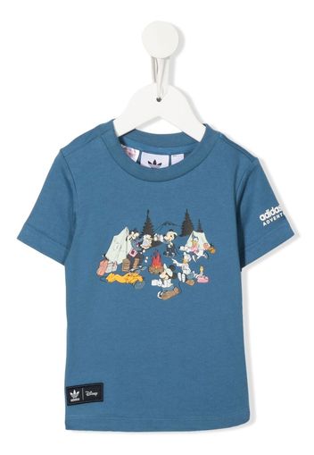 adidas Kids graphic-print cotton T-shirt - Blu