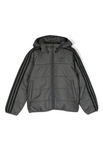 adidas Kids logo-print puffer jacket - Grigio