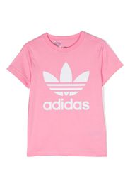 adidas Kids logo-print cotton T-shirt - Rosa