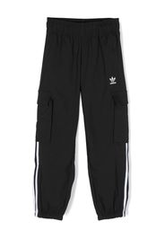 adidas Kids logo-embroiderd cargo trousers - Nero