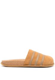 adidas Originals striped suede slippers - Marrone