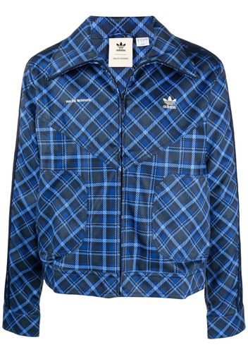 adidas Giacca sportiva a quadri - Blu