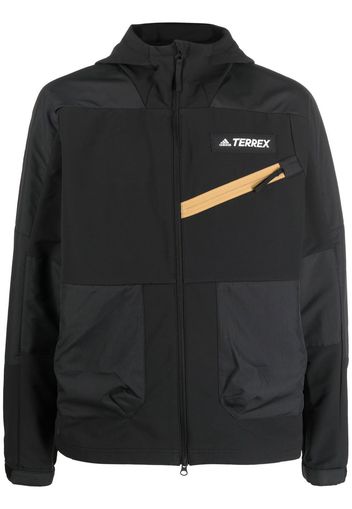 adidas logo-print Terrex hooded jacket - Nero