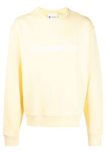 adidas slogan-print crew neck sweatshirt - Giallo