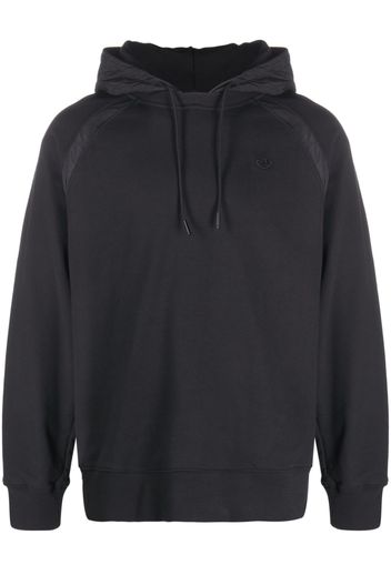 adidas panelled organic-cotton hoodie - Nero