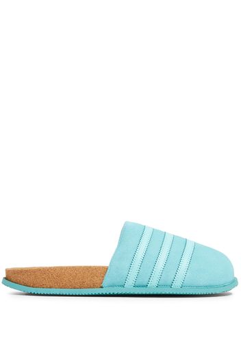 adidas round-toe slip-on slides - Blu