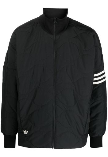 adidas logo-detail quilted jacket - Nero