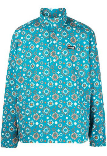 adidas graphic-print organic-cotton jacket - BLUE