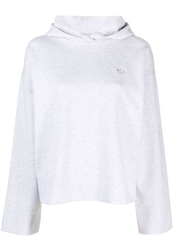 adidas logo-embroidery cotton sweatshirt - Grigio