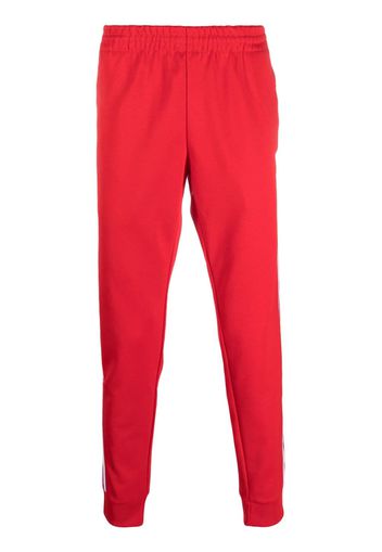 adidas logo-embroidered track pants - Rosso