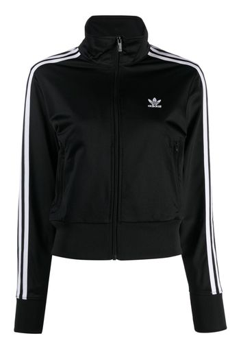 adidas trefoil-logo cropped zipped sweatshirt - Nero