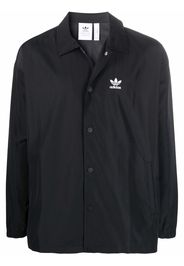 adidas logo-print shirt jacket - Nero