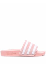 adidas stripe-print slides - Rosa