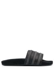 adidas embossed-logo stripe-detail slides - Nero