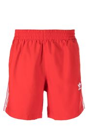 adidas logo-print detail swim shorts - Rosso
