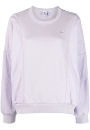 adidas embroidered-logo crew-neck sweatshirt - Viola