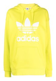 adidas logo-print cotton hoodie - Verde