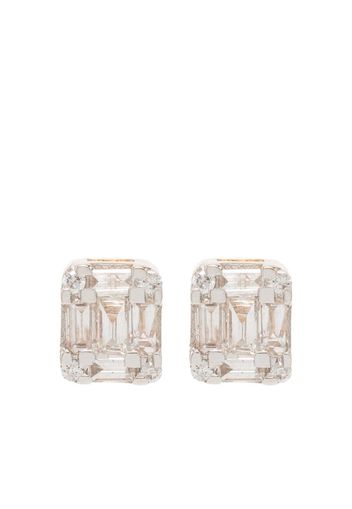 14K yellow gold diamond stud earring