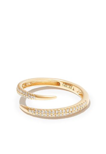 Adina Reyter 14kt yellow gold Thorn diamond wrap ring