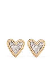 Adina Reyter 14kt yellow gold Make Your Move heart diamond earrings - Oro