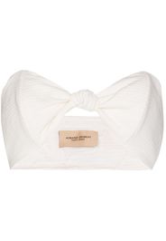 Adriana Degreas Montaigne knot-detail brallete top - Bianco