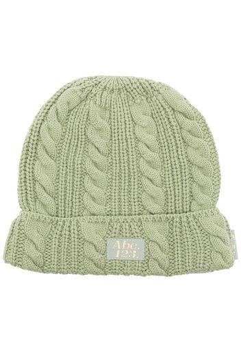 Advisory Board Crystals logo-patch chunky-knit beanie - Verde