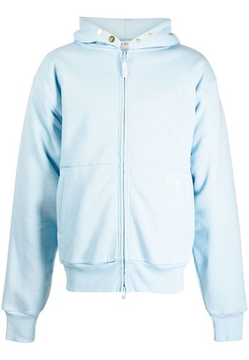 Advisory Board Crystals logo-patch zip-up hoodie - Blu