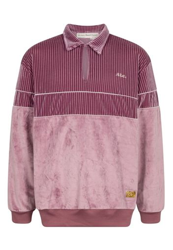 Advisory Board Crystals logo-embroidered velour pullover - Rosa