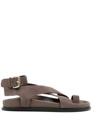 A.EMERY Jalen crossover-strap suede sandals - Marrone