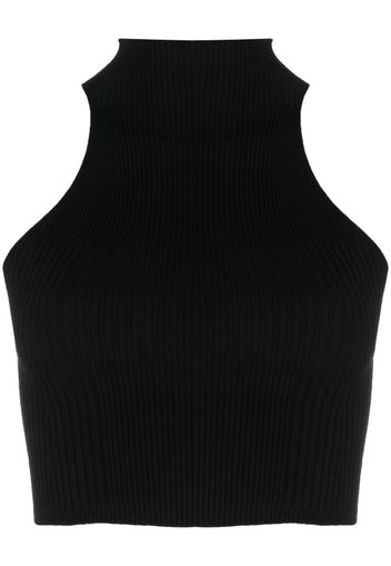 Aeron ribbed halterneck vest top - Nero