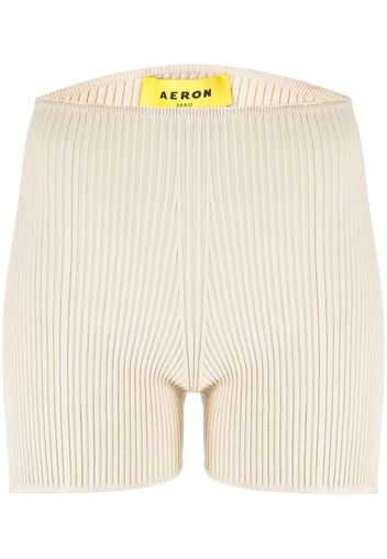 AERON rib-knit cycling shorts - Toni neutri