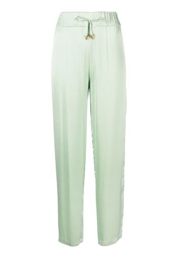 AERON Aurella drawstring satin trousers - Verde