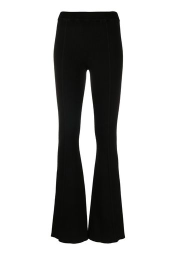 AERON flared knitted trousers - Nero