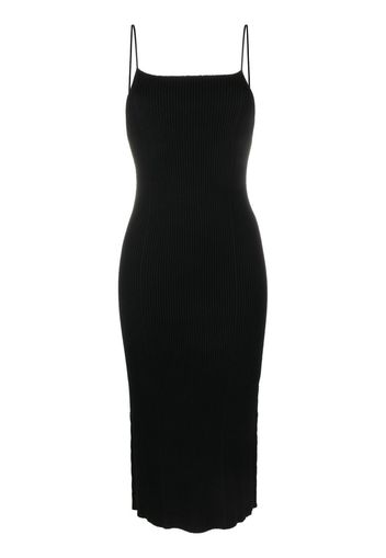 AERON ribbed-knit low-back dress - Nero