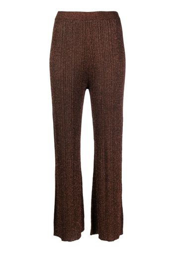 AERON Shale metallic-knit trousers - Arancione