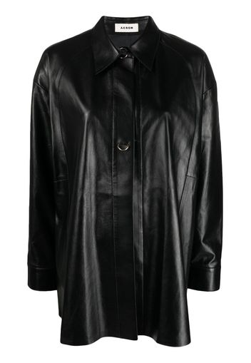 AERON Camicia Feather in pelle - Nero