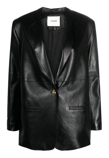 AERON Blazer in pelle Mercedes - Nero