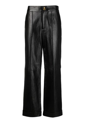 AERON Zima leather cropped trousers - Nero