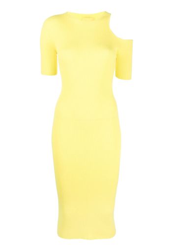 AERON Abito midi con cut-out - Giallo