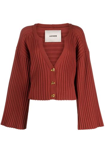 AERON Cardigan crop Morrow - Rosso