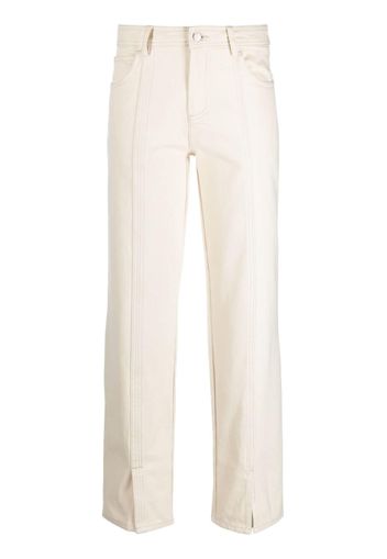 AERON Curl slit-detail straight-leg jeans - Toni neutri